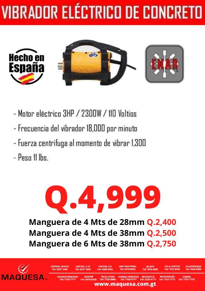 VIBRADOR ELÉCTRICO PARA CONCRETO 3HP
