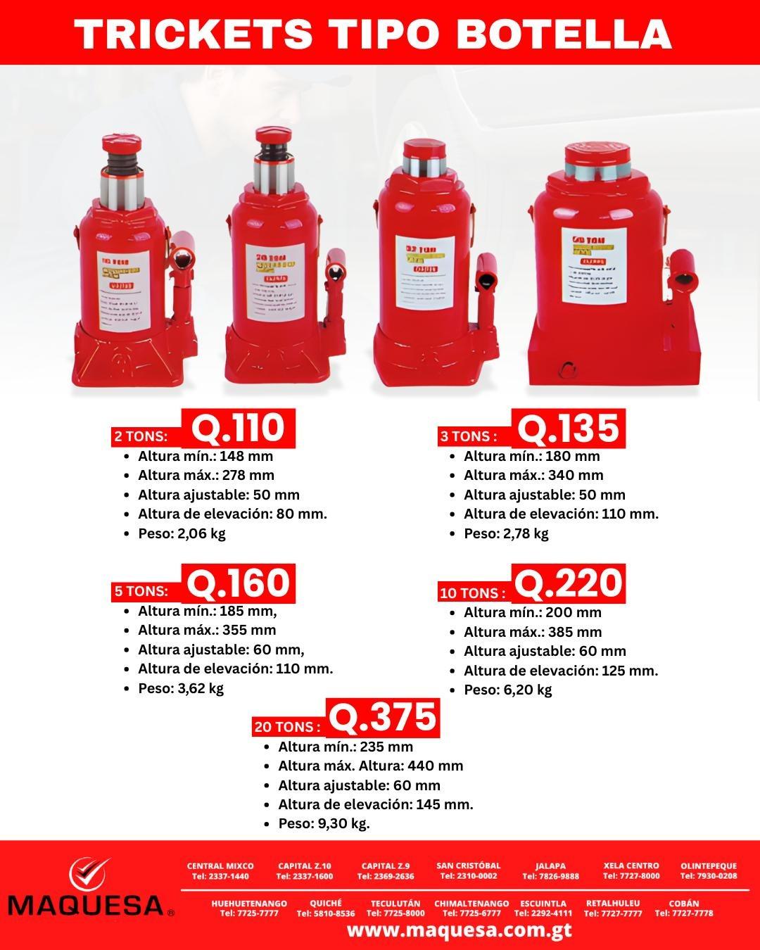 Trickets Tipo Botella
