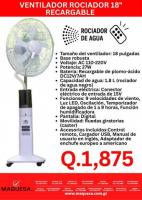 Ventilador Rociador 18” Recargable MAQUESA
