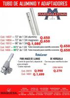TUBO DE ALUMINIO Y ADAPTADORES