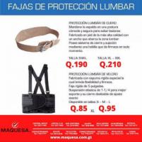 FAJAS DE PROTECCIÓN LUMBAR EN CUERO Y VELCRO