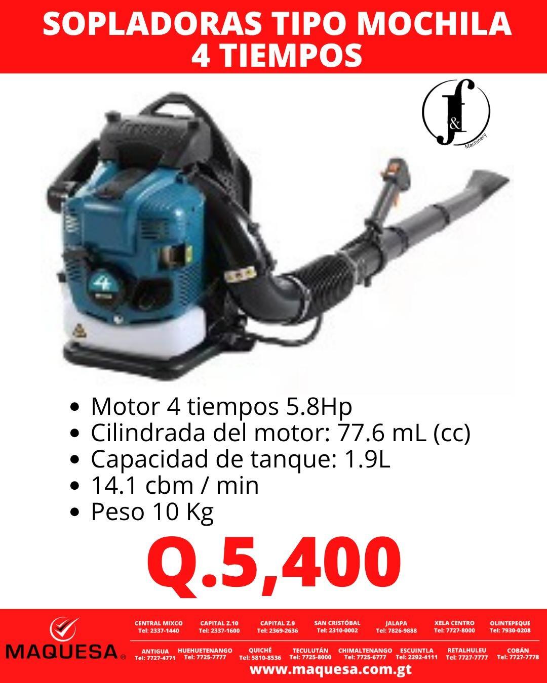 SOPLADORA TIPO MOCHILA JF MAQUESA