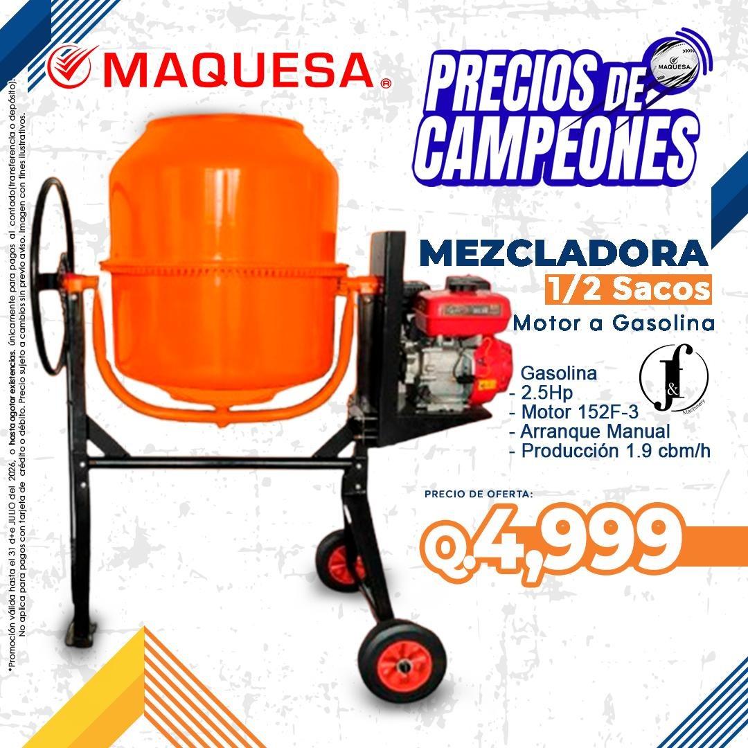 ¡MEZCLADORA DE CONCRETO 1/2 SACO A GASOLINA! 