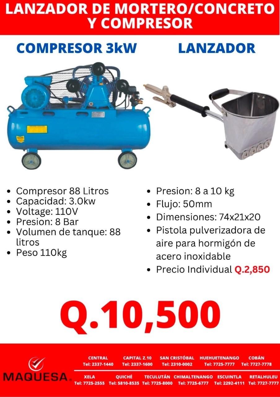 COMPRESOR Y LANZADORA DE CONCRETO COMBO 